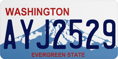 WA license plate AYJ2529
