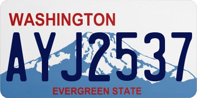 WA license plate AYJ2537
