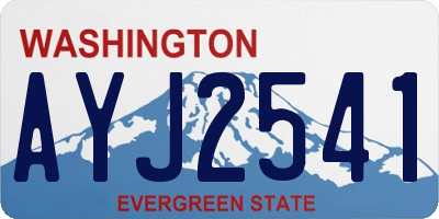 WA license plate AYJ2541