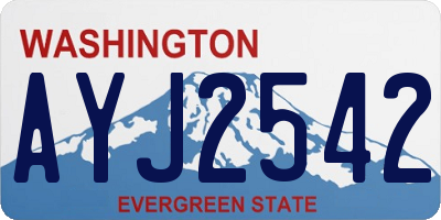 WA license plate AYJ2542
