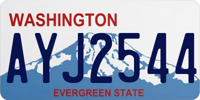 WA license plate AYJ2544