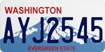 WA license plate AYJ2545