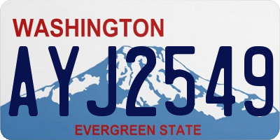 WA license plate AYJ2549