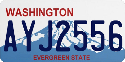 WA license plate AYJ2556