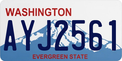 WA license plate AYJ2561