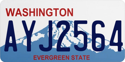 WA license plate AYJ2564