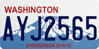WA license plate AYJ2565