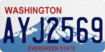 WA license plate AYJ2569