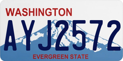 WA license plate AYJ2572