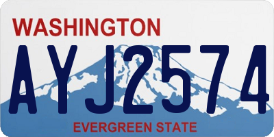 WA license plate AYJ2574