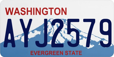 WA license plate AYJ2579