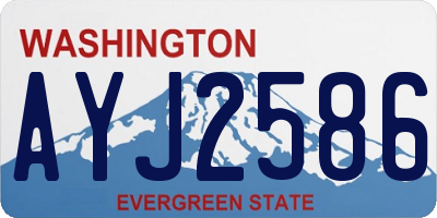 WA license plate AYJ2586