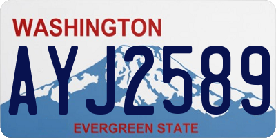 WA license plate AYJ2589