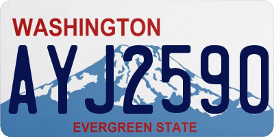 WA license plate AYJ2590