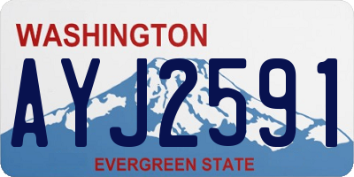 WA license plate AYJ2591