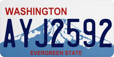 WA license plate AYJ2592