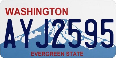 WA license plate AYJ2595