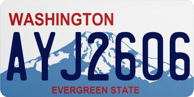 WA license plate AYJ2606