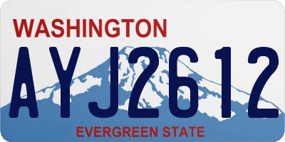 WA license plate AYJ2612