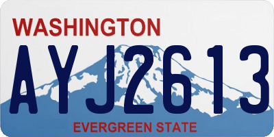 WA license plate AYJ2613