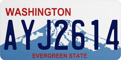 WA license plate AYJ2614