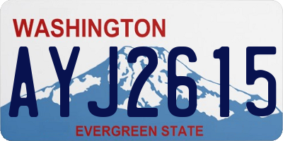 WA license plate AYJ2615