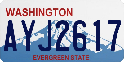 WA license plate AYJ2617