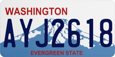 WA license plate AYJ2618