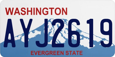 WA license plate AYJ2619