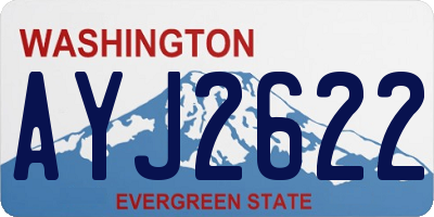 WA license plate AYJ2622