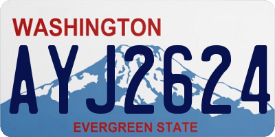 WA license plate AYJ2624