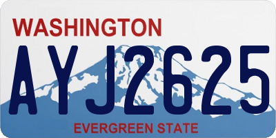 WA license plate AYJ2625