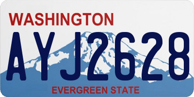 WA license plate AYJ2628