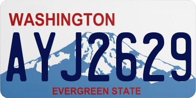 WA license plate AYJ2629