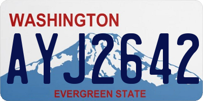 WA license plate AYJ2642