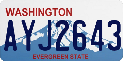 WA license plate AYJ2643