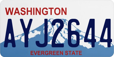 WA license plate AYJ2644