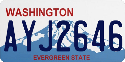 WA license plate AYJ2646