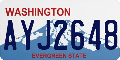 WA license plate AYJ2648