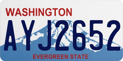 WA license plate AYJ2652
