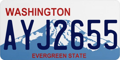 WA license plate AYJ2655