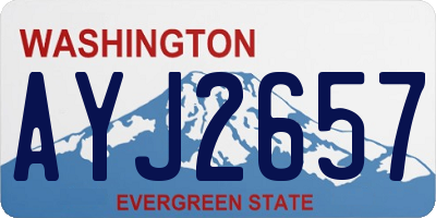 WA license plate AYJ2657