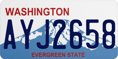 WA license plate AYJ2658