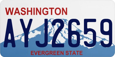 WA license plate AYJ2659