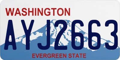 WA license plate AYJ2663