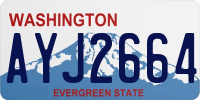 WA license plate AYJ2664