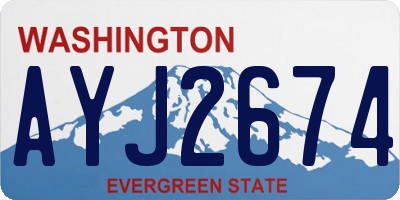WA license plate AYJ2674
