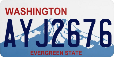 WA license plate AYJ2676