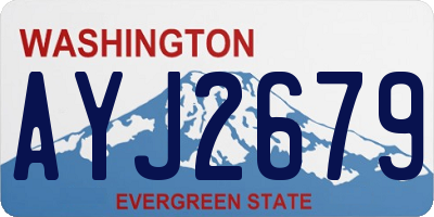 WA license plate AYJ2679