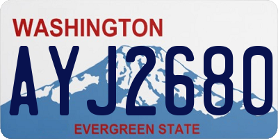 WA license plate AYJ2680